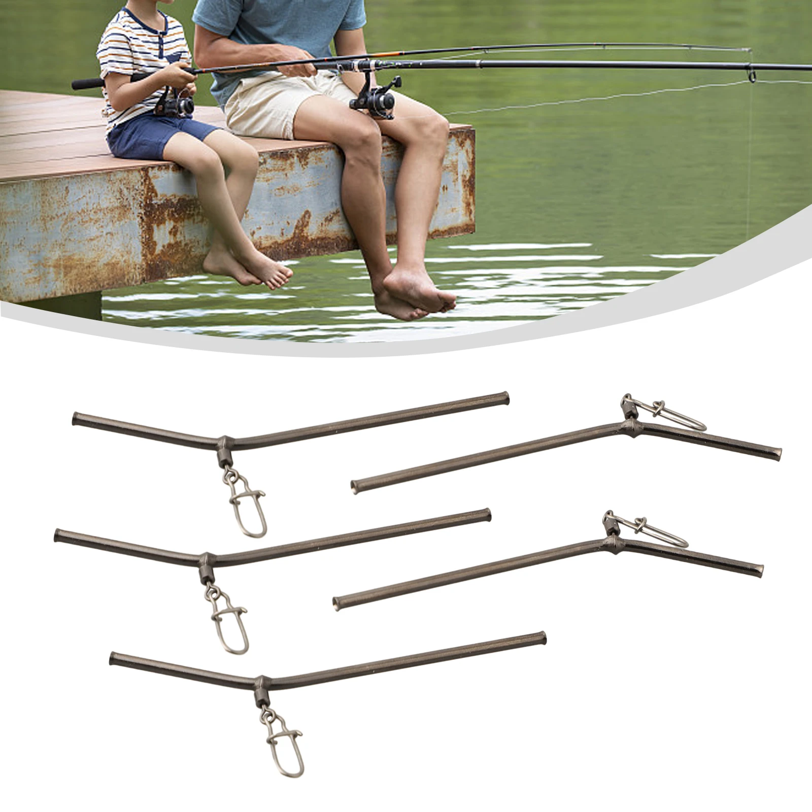 5 Stück Angel waage Anschlüsse 50mm 70mm 90mm kleine Art Messing rohr Fisch gerät Anti Tangle Pesca Iscas Werkzeuge Zubehör n e w – Detail 23