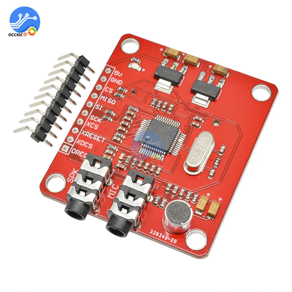 VS1053 MP3 Module Breakout Board With Card Slot VS1053B Ogg Real-time Recording MP3 Player Shield Record for Arduino