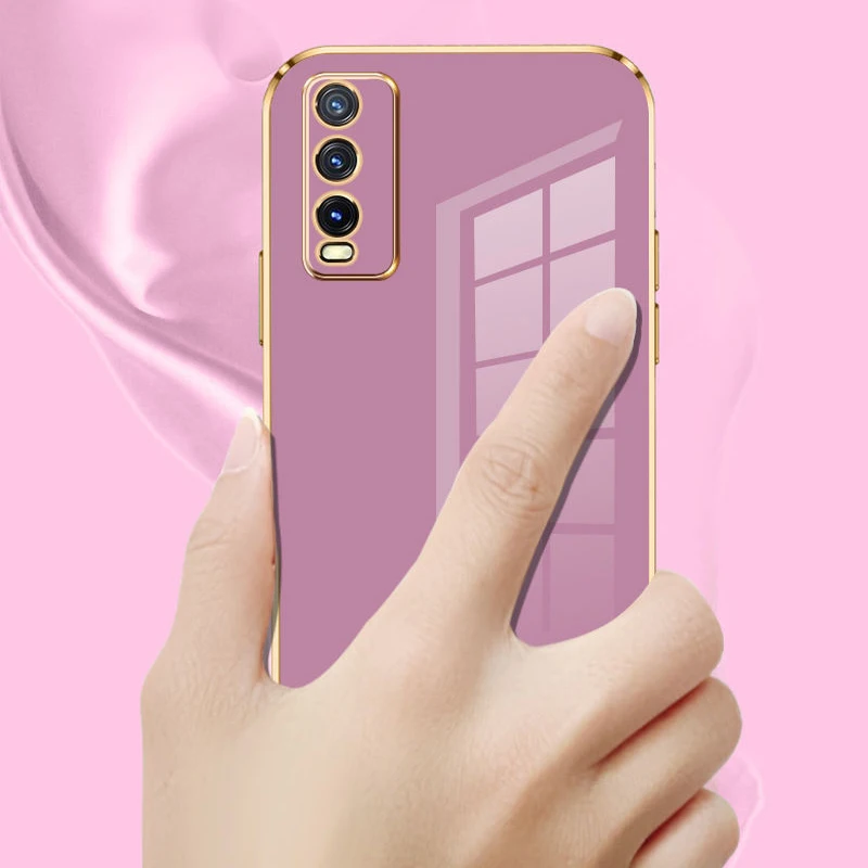 Luxury Square Plating Shockproof Back Cover