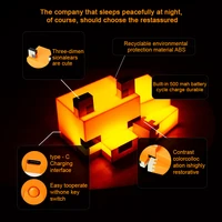 MC Game Cute Fox Night Light Soft Orange Glow Officially Licensed Decor And Desk Lamp For Gaming Room Or Kids And Tween Bedroom 3