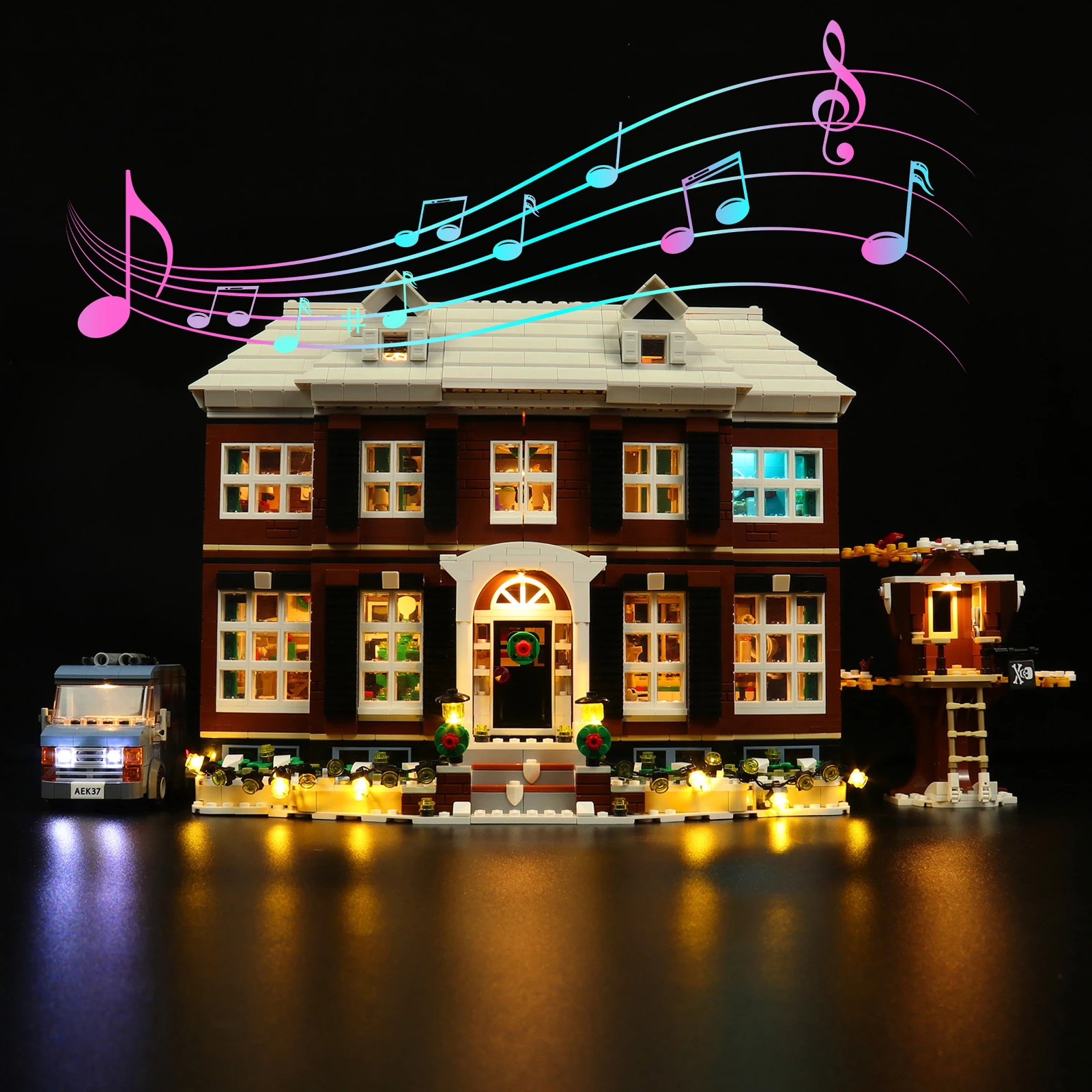 Vonado Led Music Edition Light Kit Per Il 21330 Home Alone Building Blocks Set (Non Includere Il Modello) Mattoni Giocattoli Per Bambini