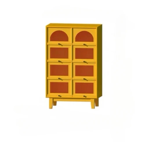 

HJ Display Cabinet Japanese Style Locker Multi-Grid Sideboard Cabinet Chest of Drawers Storage Entrance Cabinet