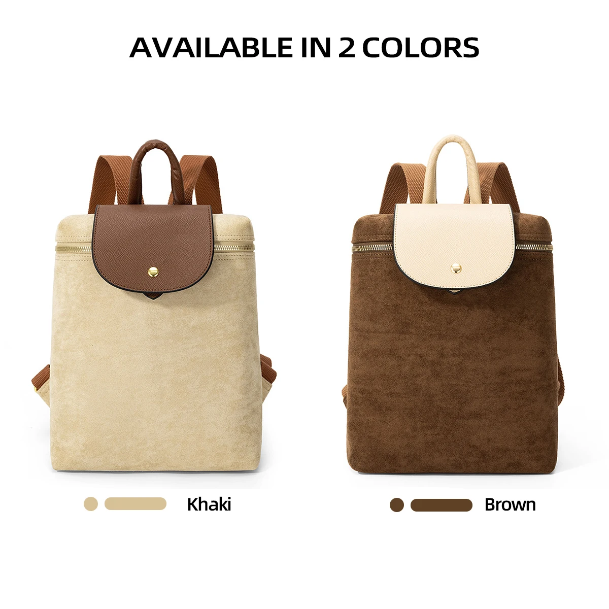 Large-Capacity Work Commute Backpack for Women 2025 New Versatile Suede Travel Backpack College Student School Bag Shopping Travel Mom Bag