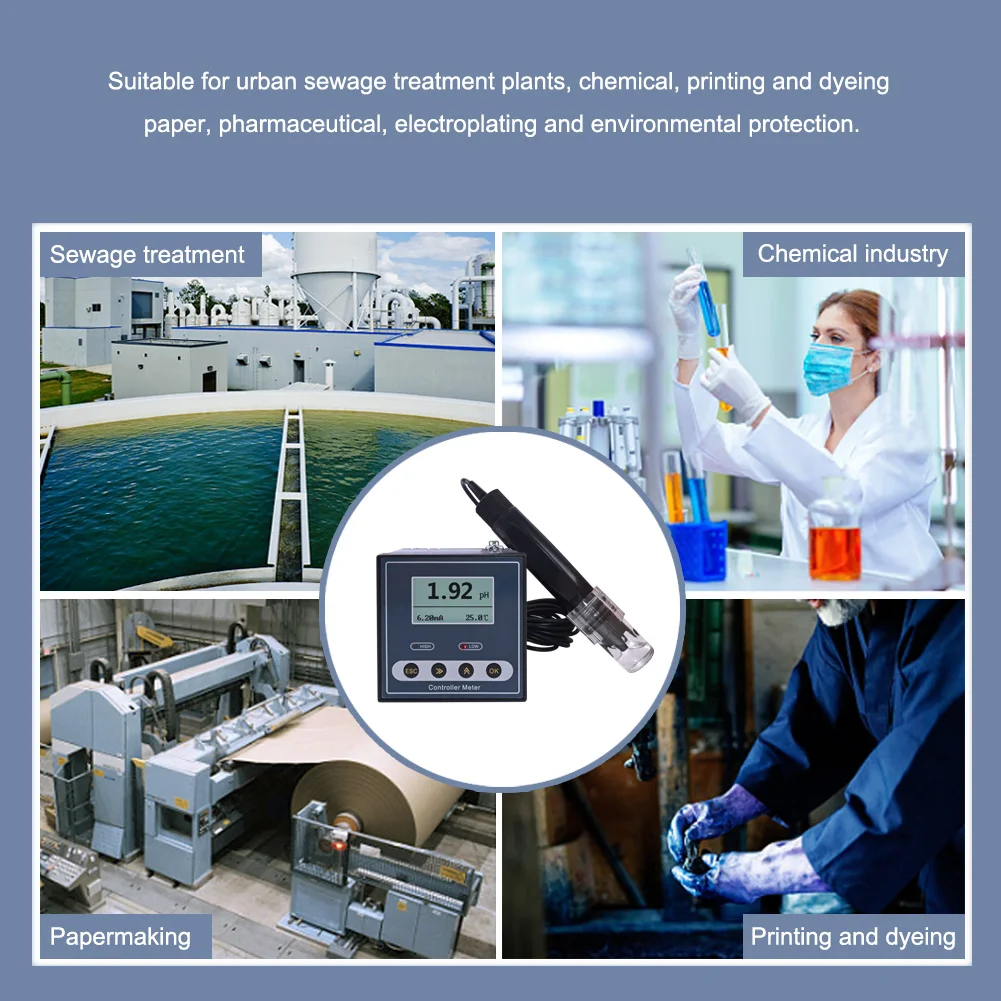 Original Online Industrial PH Controller ORP Meter Monitor Digital 0.02 PH 1MV U