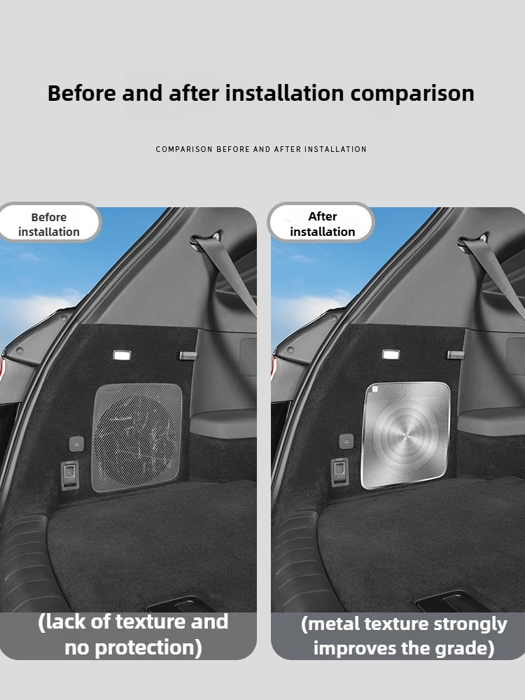 BYD 씰리온 8 당 8 DM 차량 트렁크 혼 커버 스테인레스 스틸 트렁크 오디오 개조 보호 커버 자동차 내장 용품
