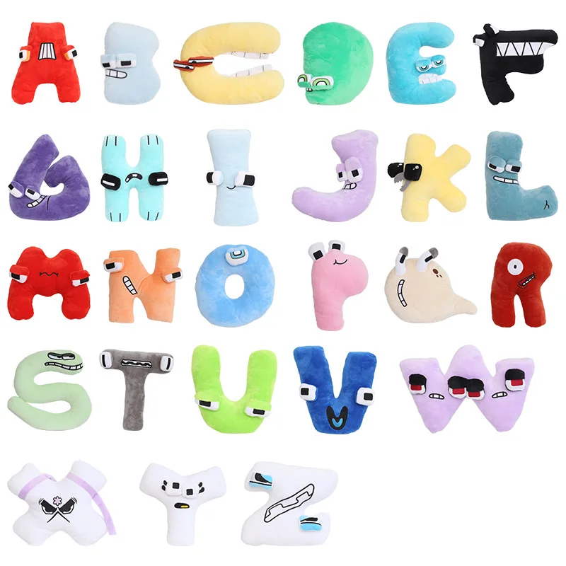 

Alphabet Lore Plush Toys A-Z English Letter Stuffed Plushie Doll Gift For Kids Children Educational Christmas Gifts