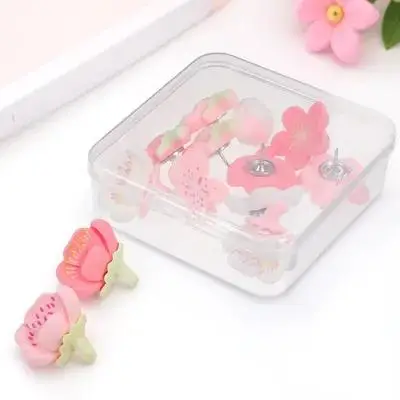 20Pcs 작은 꽃 푸시핀 압정 코르크 보드용 우아하고 섬세한 디자인 게시판 지도 사진 벽 장식 홈 오피스 학교