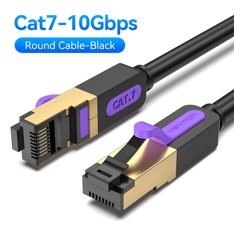 Vention Cat 7 كابل إيثرنت 10 جيجابت في الثانية عالي السرعة مسطح جيجابت STP RJ45 LAN كابل Cat7 كابل الشبكة رمز التصحيح لجهاز التوجيه إيثرنت