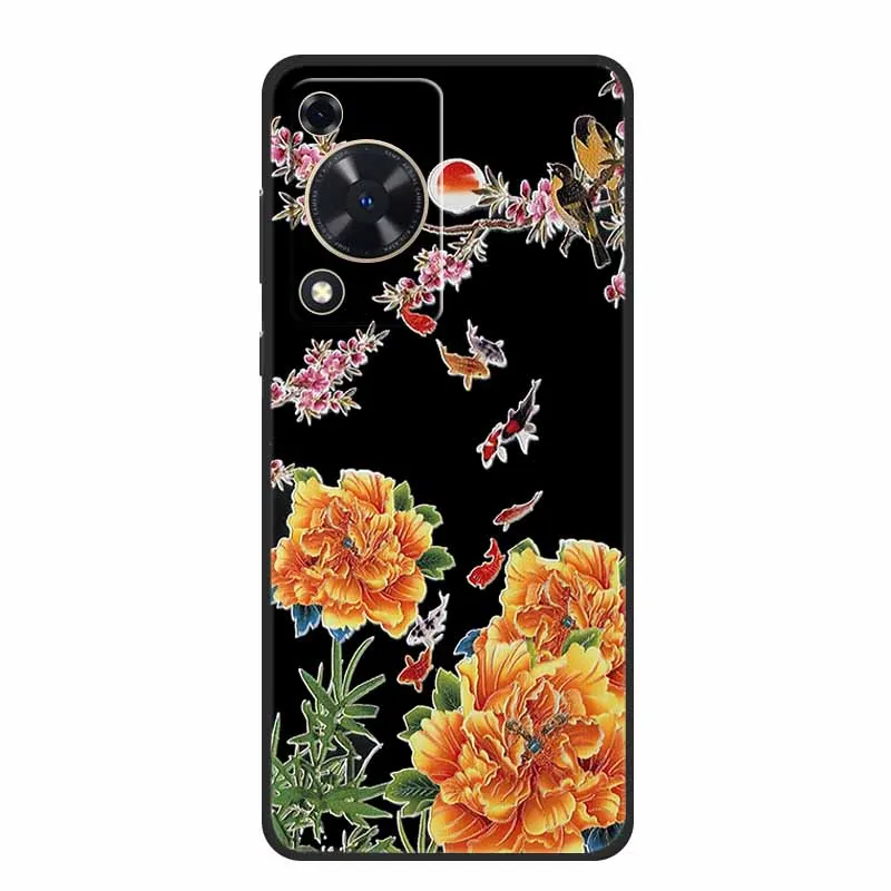 Embossed 3D Shockproof Silicone Phone Case - Soft Protective Cover