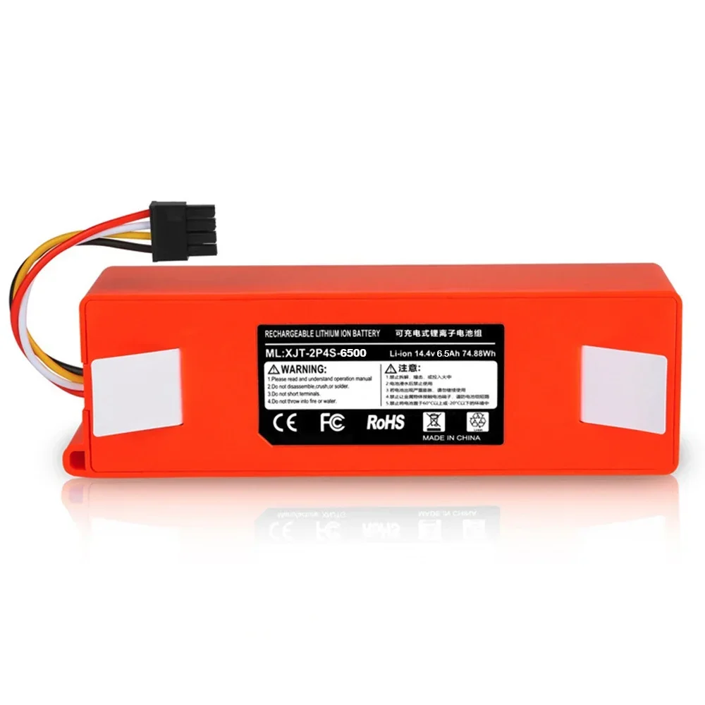 Batteria Sostitutiva 14.4V 6500mAh Per Roborock S50, S5, S6, S7, Q5, Q7 E Xiaomi Robot - Ricambio Litio
