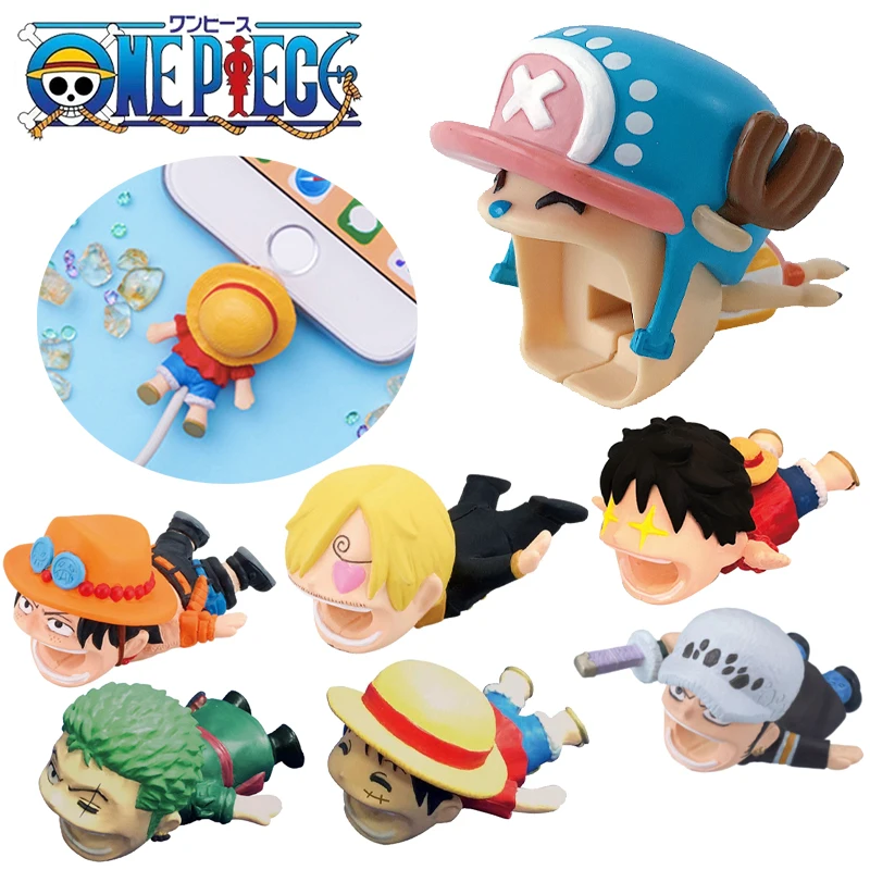Anime ONE PIECE Phone Data Cable Protective Sleeve Cartoon Zoro