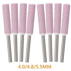 8PCS Burr Grinding Ceramic Chainsaw Sharpener Stone File Set - Chain Saw Sharpening and Carving Tools - 4.8mm