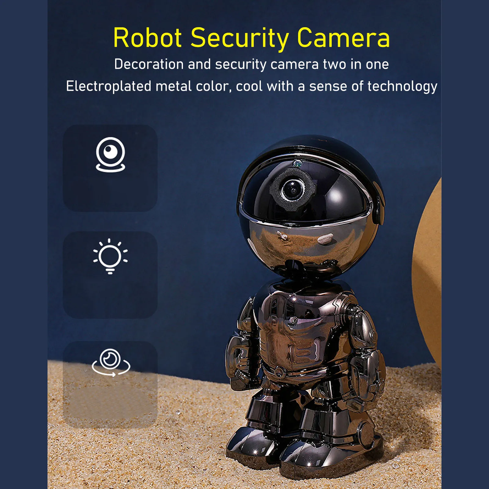 Home Security Camera Surveillance Camera Robot Security 1080P HD Intelligent Alarm Human Auto Tracking App Remote Control