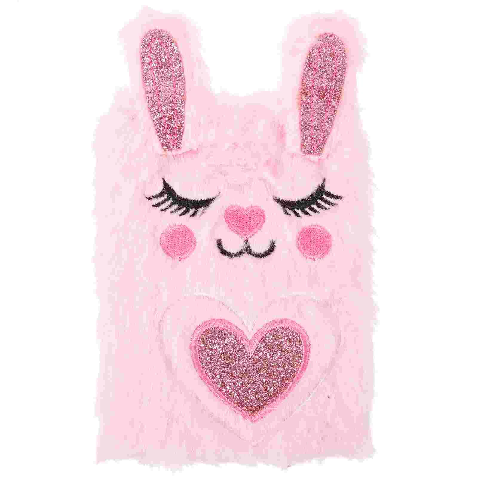 

Mini Notebook Pocket Journal Fluffy Notepad Plush Cover Cartoon Diary Girl Paper