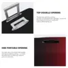 Bright Red And Black Ombre Suitcase Cover Flight Minimalist Gradient Useful Luggage Supplies Business Protector 4
