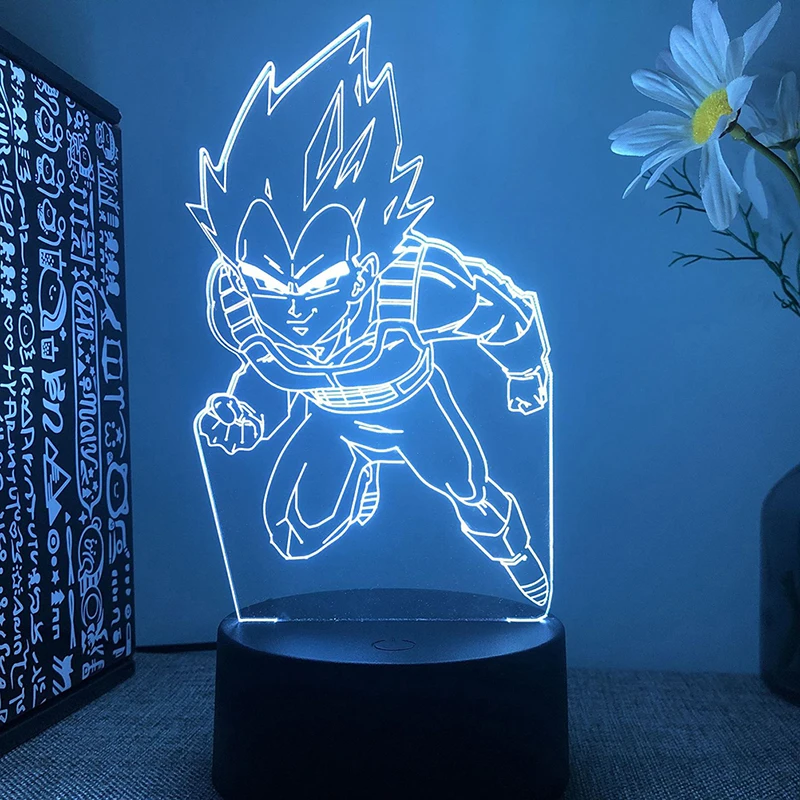 Dragon Ball Son Goku Lâmpada LED Super Saiyan Ultra Instinto Goku Luta  Anime 3D Night Light Manga Lampara Presente Lampara Colorido - AliExpress