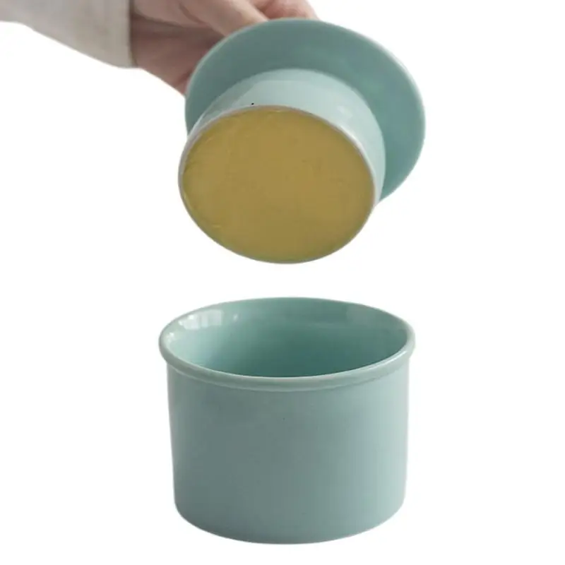 Porcelain Butter Crock Modern Round Butter Ceramic Bell Style Jar Dish With Lid Ceramic Bell Style Jar butter dish