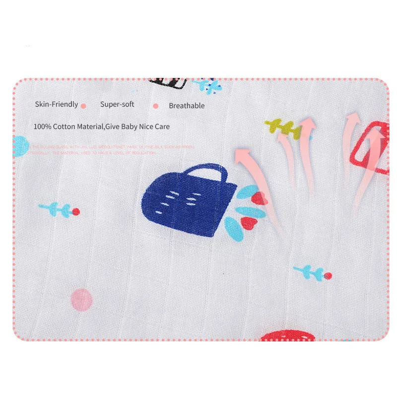 EezKoala Fashion changing mat 100% Cotton Baby Muslin Swaddle Blanket 110*120cm  Newborn Bath Towel Infant Wrap 6