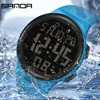 SANDA 2151 Ultra-thin Sports Watch for Men Fashion Countdown Waterproof LED Digital Military Wristwatches Mens Reloj Hombre 4
