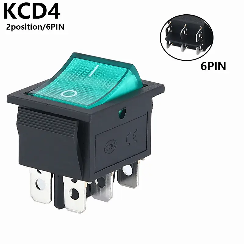 Latching Rocker Switch Power Switch I/O 4 Pins 6 Pins with Light 16A 250VAC 20A 125VAC KCD4 2/3position - Image 15