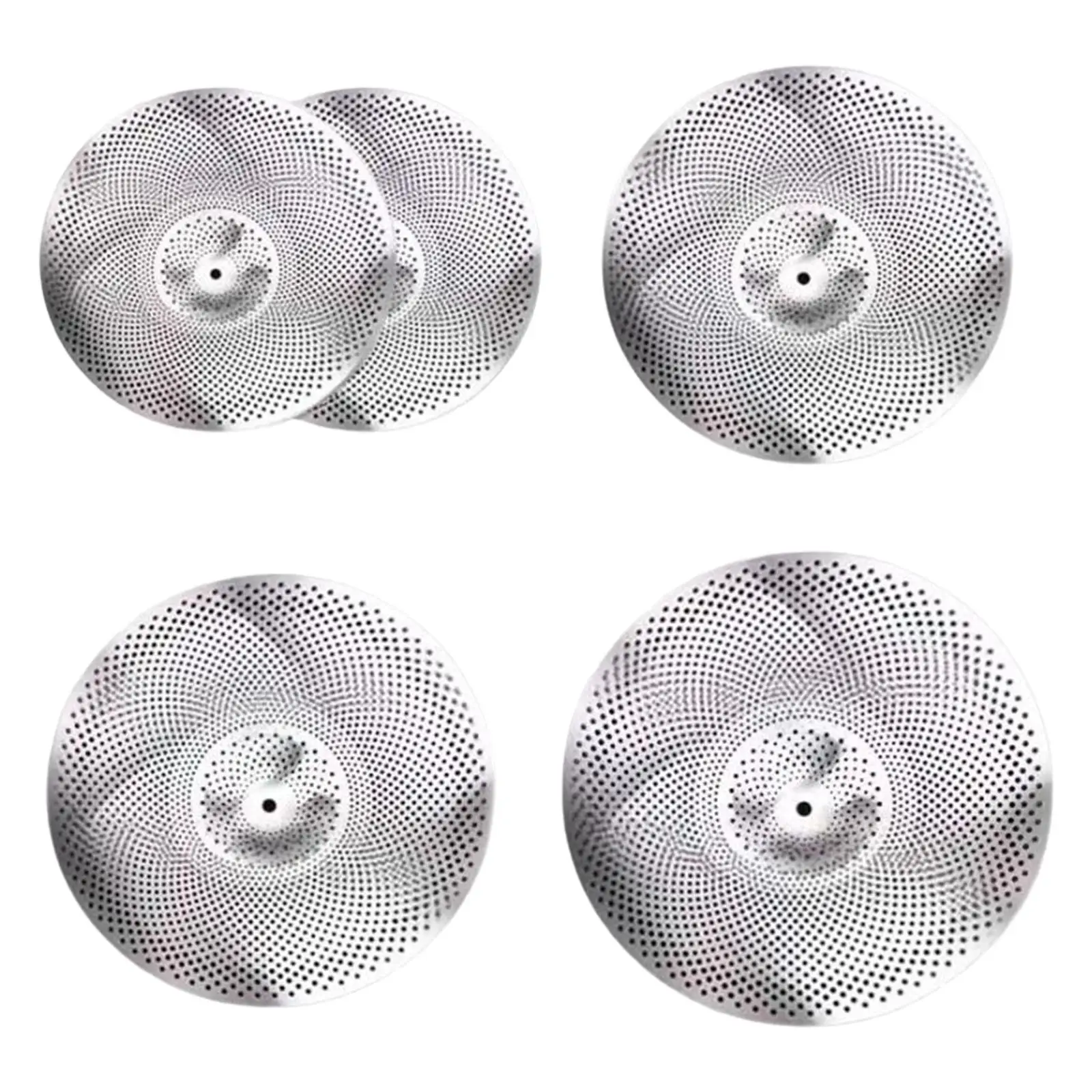 5 Pieces 14" Hi Hat+16" Crash+18'" Rash+20"ride Quiet Cymbals Practice Set Low Volume Cymbal Pack for Bedroom Rehearsal Room