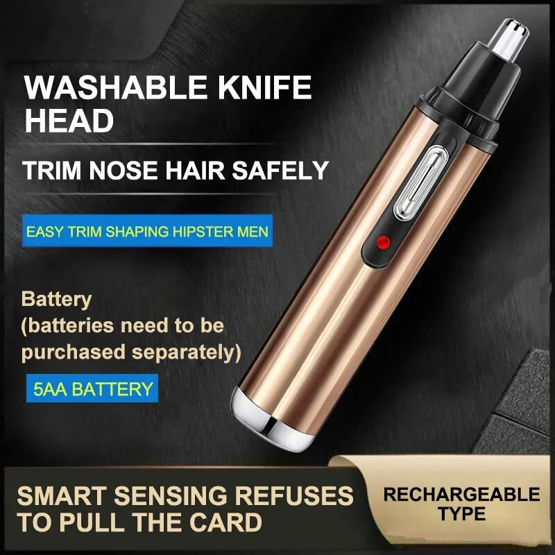 Electric Eyebrow Nose Hair Trimmer Shaving Machine Hot Selling Gold Battery Model 5