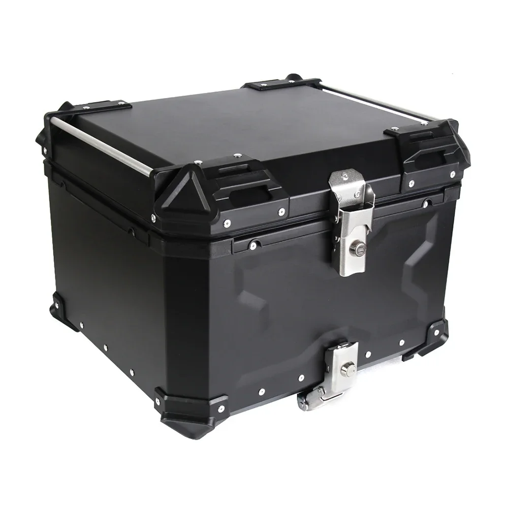 45L Universal Motorcycle Aluminum Alloy Rear Trunk Luggage Case Quick Release Electric Motorbike Waterproof Tail Box Storage Box