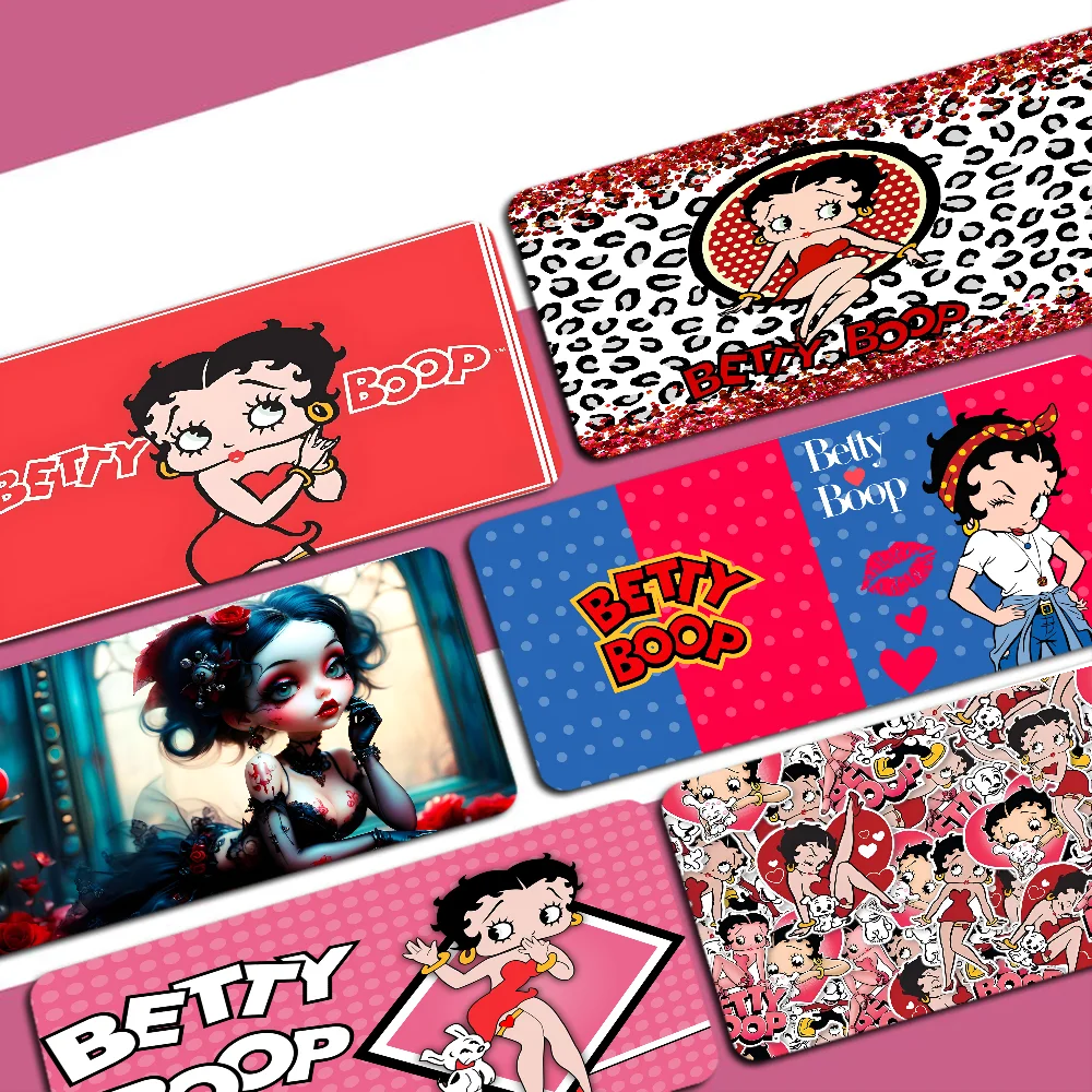 

B-Betty B-Boop Mousepad Custom Skin Desktop Desk Mat Kawaii Gaming Accessories Students Writing Pad for PC Computer Table