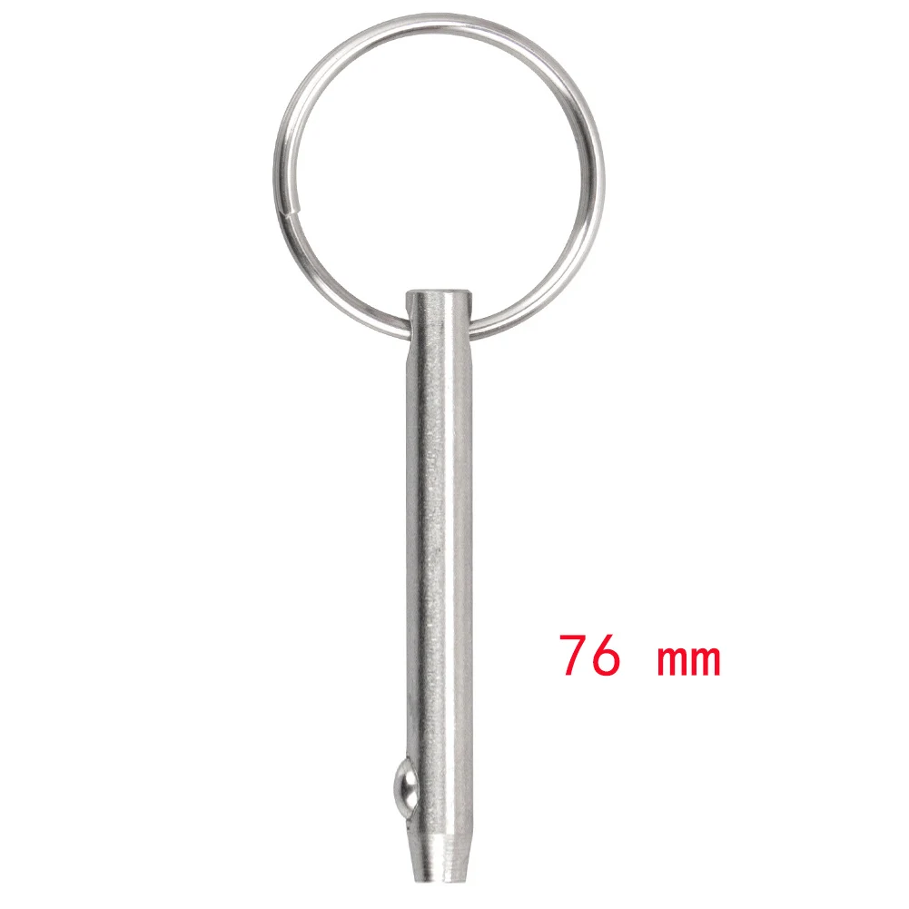 Quick Release Pins Bimini Top Pins, Total Length 3 Inch/76mm, Diameter 0.25 Inch/6.3mm,  316 Stainless Steel (Optional 1 or 2) quick release pin bimini top pin total length 2 56 inch 65mm diameter 0 25 inch 6 3mm 316 stainless steel 1 pack