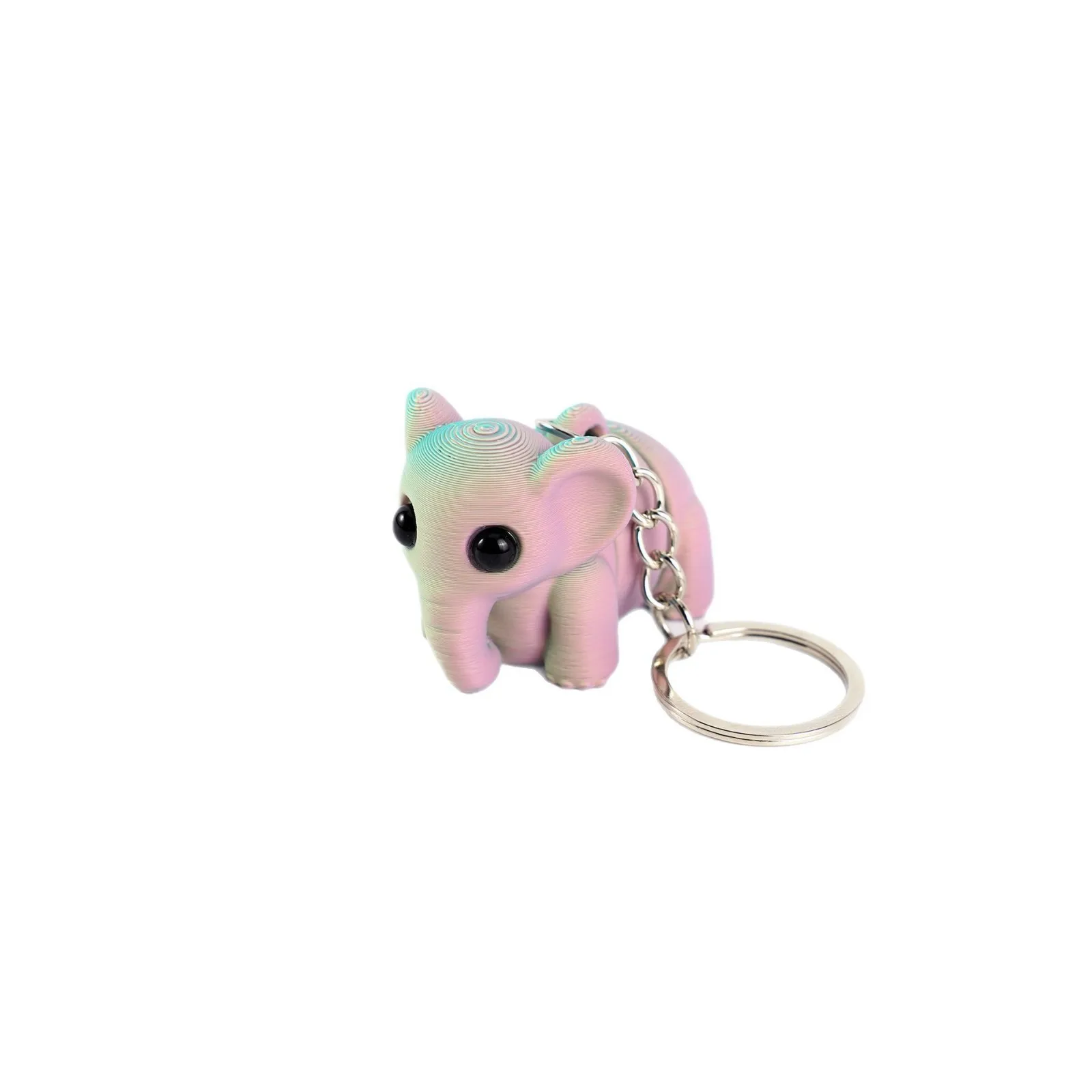 3D Printed Keychain Pendant Elephant Cute Multi-color Movable Integrated Joint Accessory