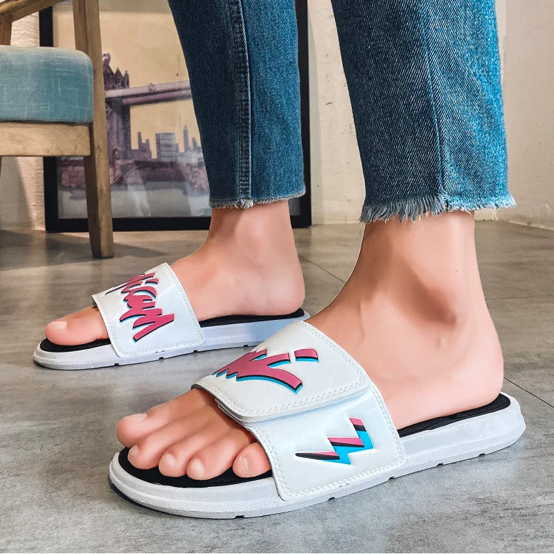 

Men Slippers Summer Outdoor Cool Slides Couple Casual Shoes Fashion Beach Sandals for Men Footwear Non-slip Floor Flip Flops