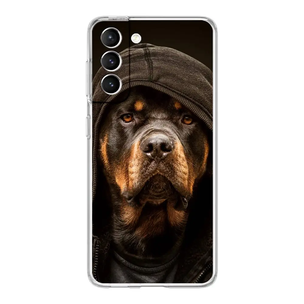 Rottweiler Dog Clear Silicone Phone Case - Soft and Durable Back Cover