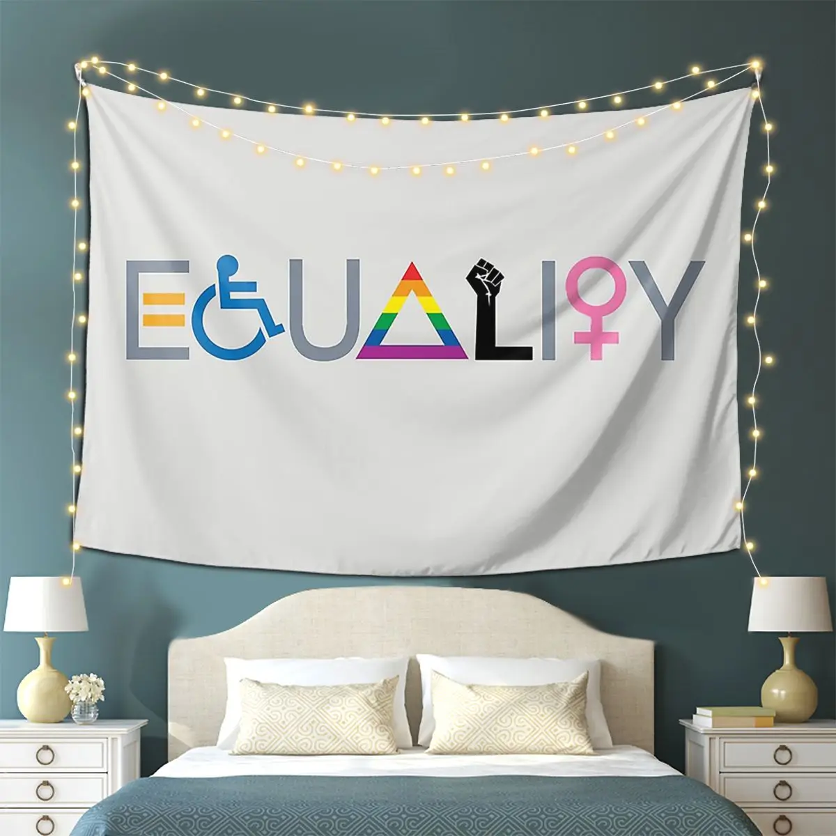

Equality Tapestry Decoration Art Aesthetic Tapestries for Living Room Bedroom Decor Home Hippie Wall Cloth Wall Hanging