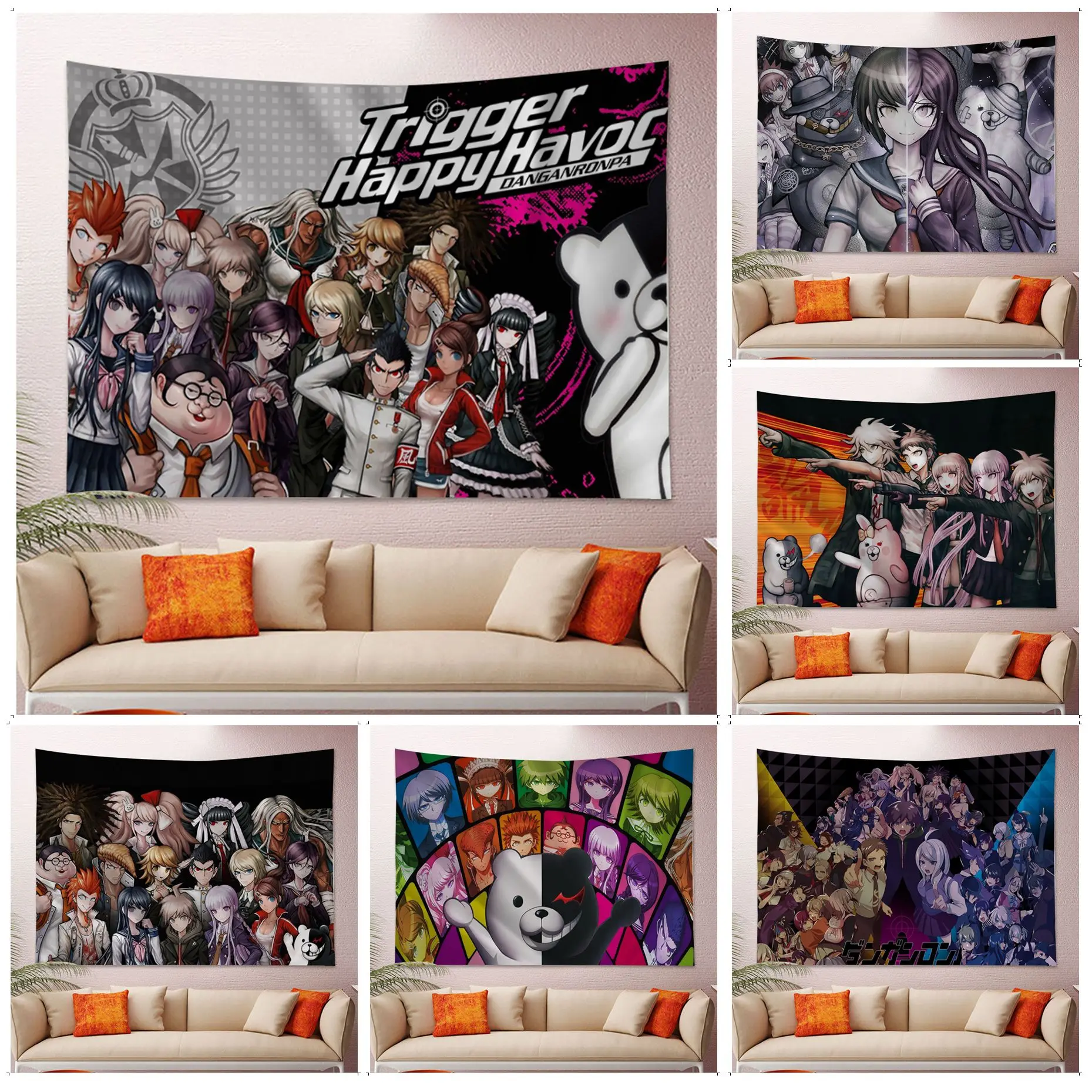 

Гобелен Danganronpa, гобелен с художественной печатью, индийский Будда, украшение на стену, ведро, Богемный Хиппи, INS, домашний декор