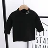 Autumn Winter Children Kids Boys Girls T-shirts Tops Turtleneck Solid Long Sleeve Warm Fleece Bottoming Shirts Tees for Kids 2