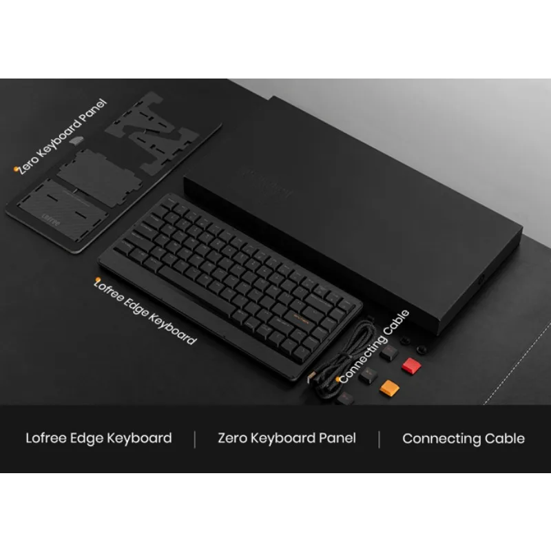 Lofree Edge 84 Tastatur ultra dünn mit Kohle faser & mg Legierung 