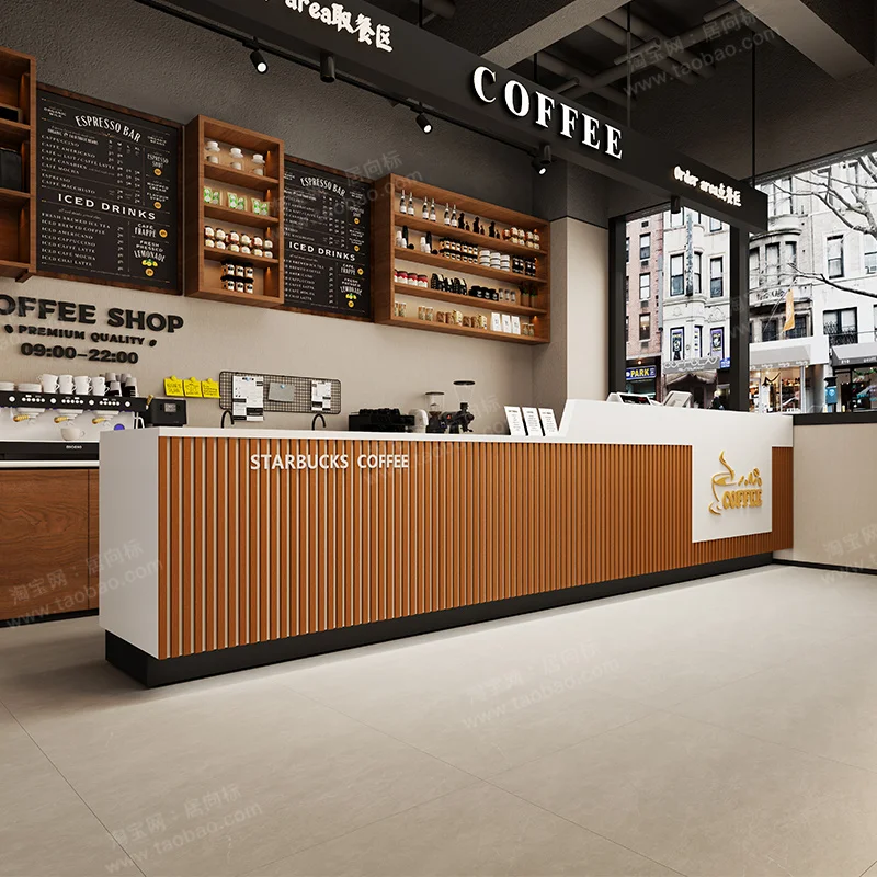 American Retro Reception Desks Coffee Cake Shop Catering Checkout Counter Church Pulpit Office Furniture Balcao Recep&ccedil;&atilde;o FYRD