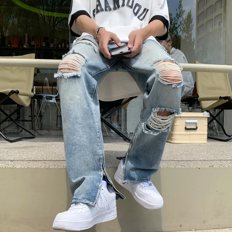 Beggar Pants | B Men Jeans | B C Jean - Hole Jeans Men's Summer Retro High  Street - Aliexpress