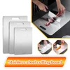 316 Stainless Steel Panel and Chopping Board Kitchen Household Thickened Double Sided Cutting Board Block Kneading Dough Board 4