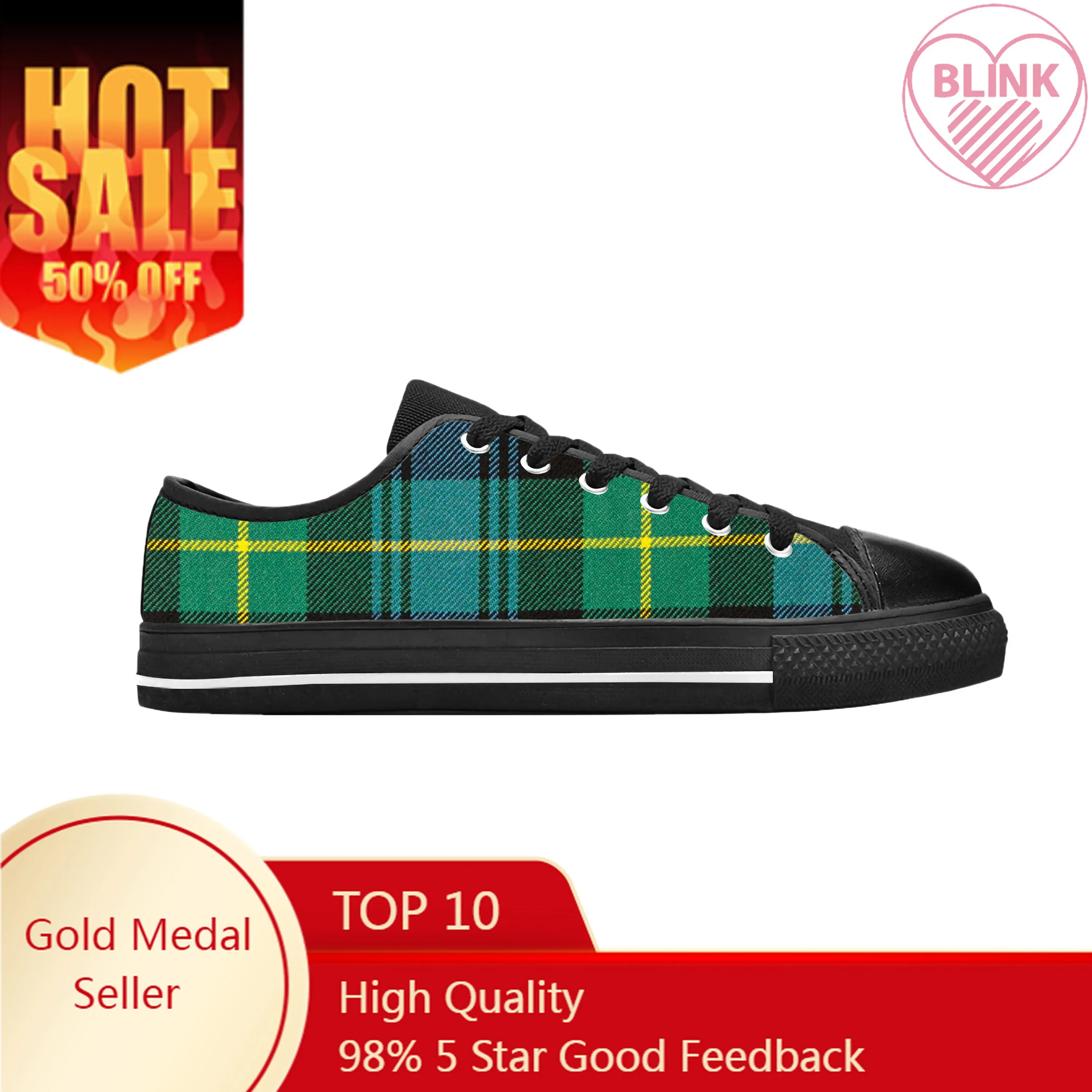 Кроссовки мужские/женские в шотландскую клетку