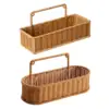 Weaving Wall Hanging Basket Decorative Basket Container No Perforating Fruit Sundries Organizer for Living Room 2