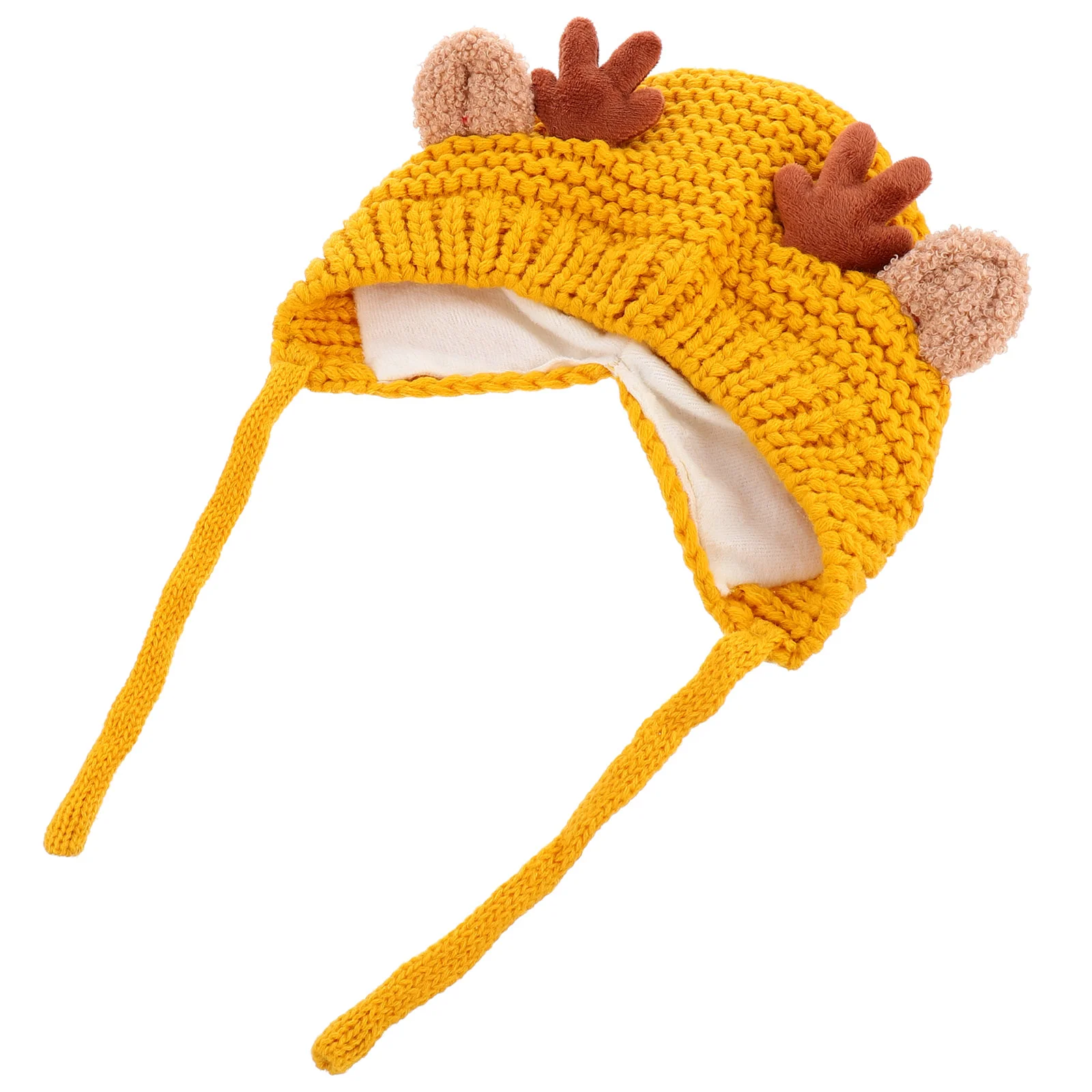 

Christmas Antler Hat Winter Baby Earmuffs Kids Knitted Knitting Wool Warm Fashion