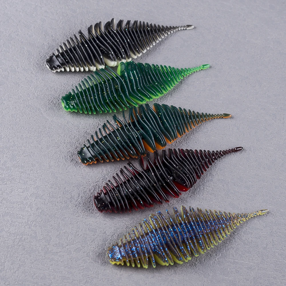 Magnisher Wurm Weiche Köder 7,5 cm/11,5 cm Gerippte Silikon Angeln Lockt Jigging Wobbler Swimbaits Bass Forelle pesca Angelgerät – Detail 10