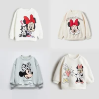 Cartoon Minnie Printed Baby Girls Sweatshirt Long Sleeve Hoodie Spring Fall Kids Clothing Loose Fashion Cartoon Casual Sweater 1