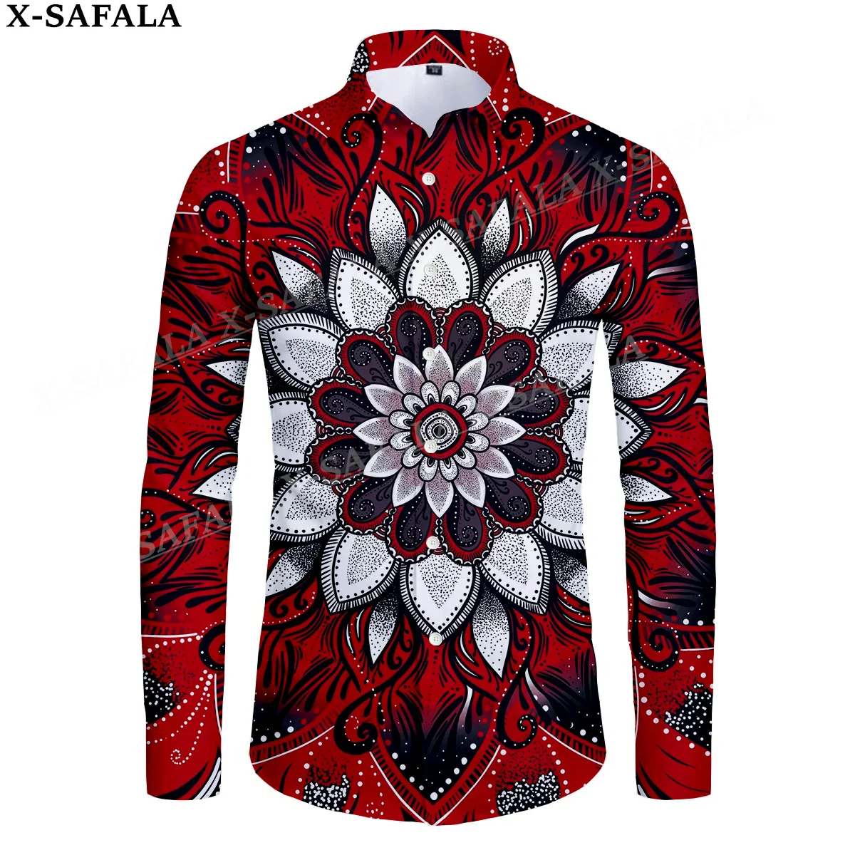 

Hippie Psychedelic Colorful Trippy 3D Print Men's Luxury Shirt Turn-down Collar Buttoned Up Long Sleeve Tops Hip Hop Tee-11