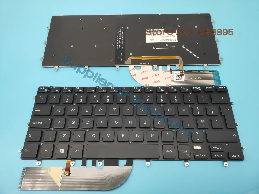 

New For DELL XPS 15 7590 9550 9560 9570 Laptop UK/Azerty French Keyboard With Backlit