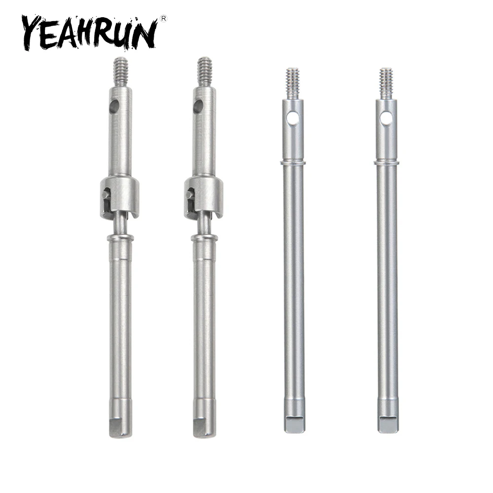 1 Pair Steel Drive Shafts For Axial SCX24 90081 1/24 RC Crawler Car - Front Rear Center, 64+32mm - View #8