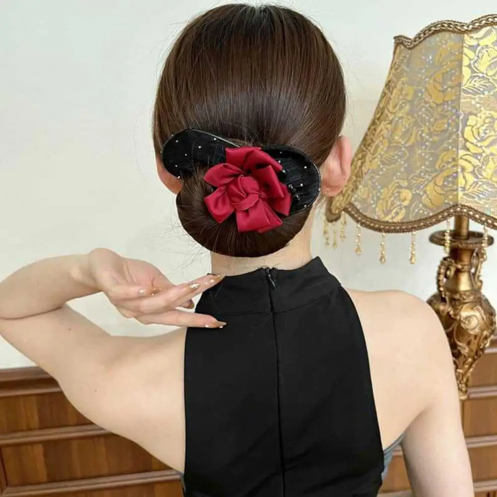 2Pcs Ball Hair Clip Bun Maker Hair Roller Curler Deft Bun Twister Shaper Long Hair Easy Fast Snap Roll Tool Styling Accessories 3