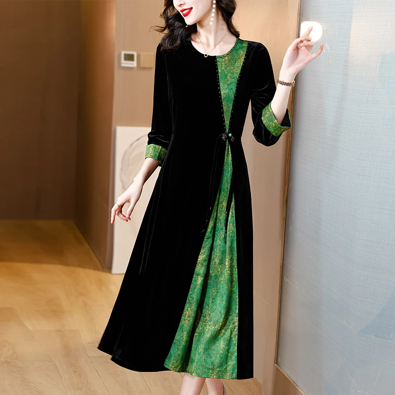

Dress Party Evening Elegant Luxury Celebrity Autumn Winter Black Velvet Bandage Dress Women Korean Vintage Vestidos