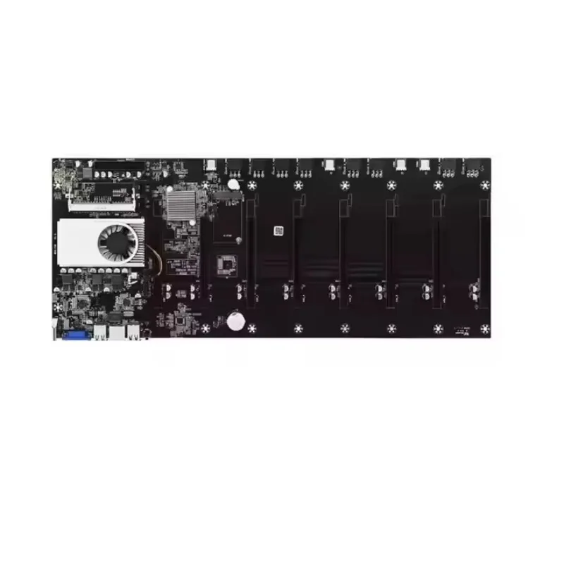 BTC-T37/BTC-S37/BTC-D37 콤보 8 GPU 리그 섀시 마더보드 4팬 CPU PCIE 16X 4포트 USB2.0 DDR3 Sodimm 슬롯 SATA 싱글